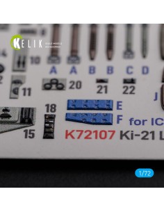 KI-21 interior 3D decals for ICM kit  2