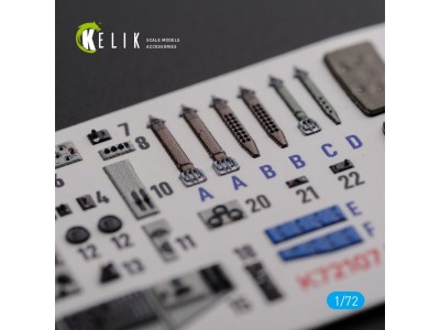 KI-21 interior 3D decals for ICM kit 