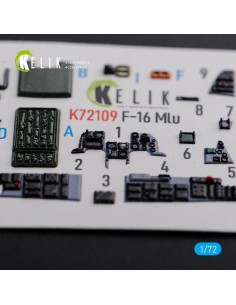F-16 MLU interior 3D decals for Revell kit 