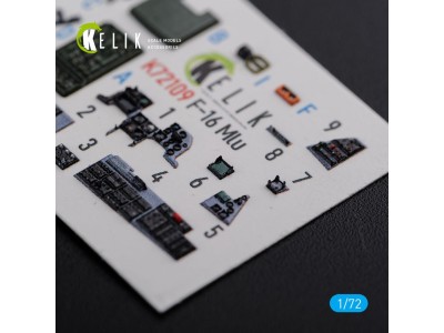 F-16 MLU interior 3D decals for Revell kit 