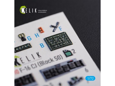 F-16 CJ (Block 50) interior 3D decals for Tamiya kit 