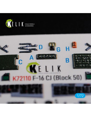 F-16 CJ (Block 50) interior 3D decals for Tamiya kit 