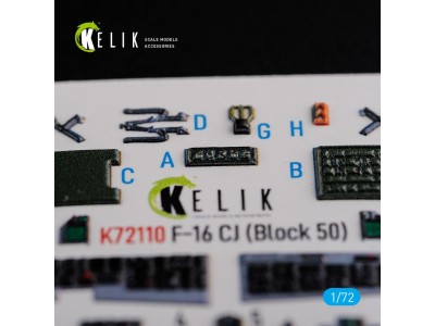 F-16 CJ (Block 50) interior 3D decals for Tamiya kit 