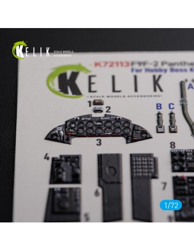 F9F-2 Panther interior 3D decals for HobbyBoss kit 
