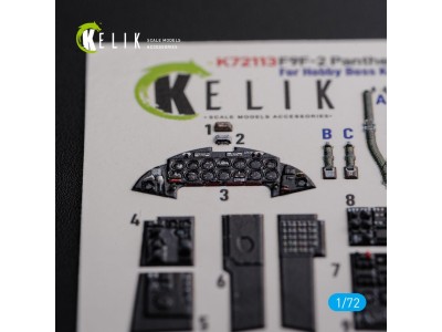 F9F-2 Panther interior 3D decals for HobbyBoss kit 