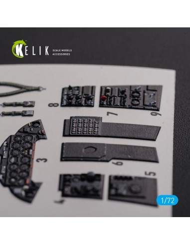 F9F-2 Panther interior 3D decals for HobbyBoss kit 