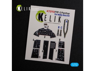 F9F-2 Panther interior 3D decals for HobbyBoss kit 