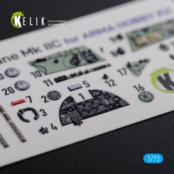 Hurricane Mk IIC interior 3D decals for Arma Hobby kit 