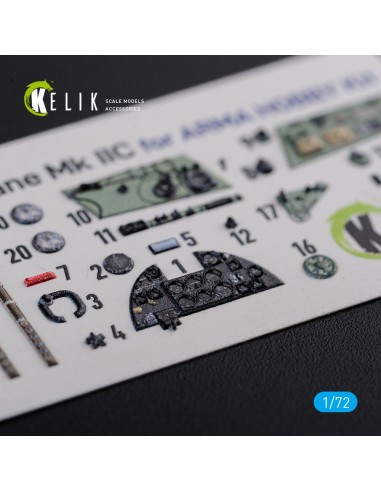 Hurricane Mk IIC interior 3D decals for Arma Hobby kit 
