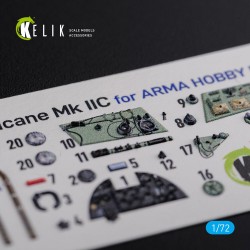 Hurricane Mk IIC interior 3D decals for Arma Hobby kit  2
