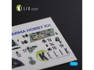 Hurricane Mk IIC interior 3D decals for Arma Hobby kit 