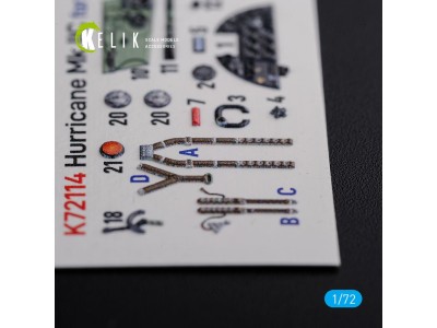 Hurricane Mk IIC interior 3D decals for Arma Hobby kit 