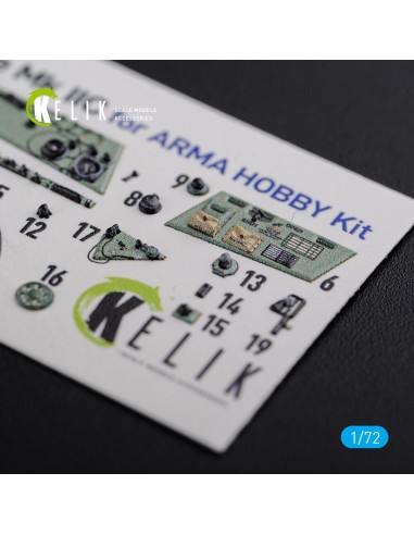 Hurricane Mk IIC interior 3D decals for Arma Hobby kit 