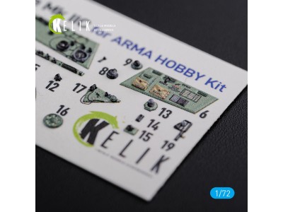 Hurricane Mk IIC interior 3D decals for Arma Hobby kit 
