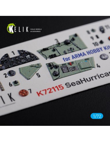 Sea Hurricane Mk I interior 3D decals for Arma Hobby kit 