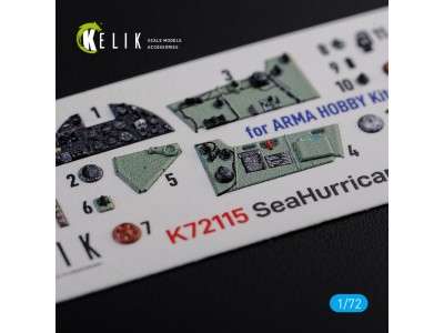 Sea Hurricane Mk I interior 3D decals for Arma Hobby kit 