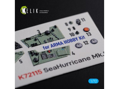 Sea Hurricane Mk I interior 3D decals for Arma Hobby kit 