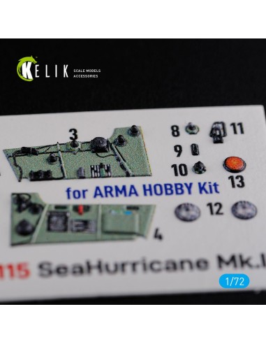 Sea Hurricane Mk I interior 3D decals for Arma Hobby kit 