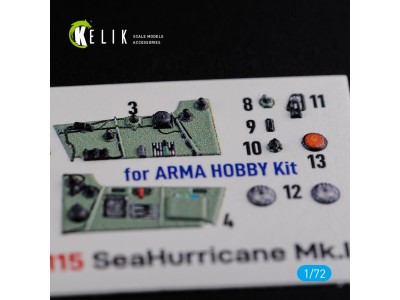 Sea Hurricane Mk I interior 3D decals for Arma Hobby kit 