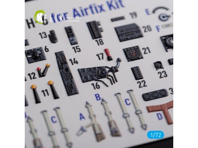 He-111 H6 interior 3D decals for Airfix kit 