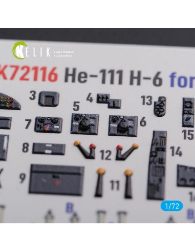 He-111 H6 interior 3D decals for Airfix kit 
