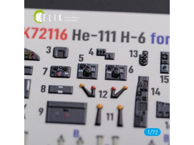 He-111 H6 interior 3D decals for Airfix kit 