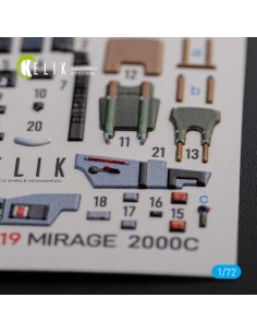 Mirage 2000C interior 3D decals forModelSvit kit  2