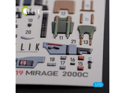 Mirage 2000C interior 3D decals forModelSvit kit 
