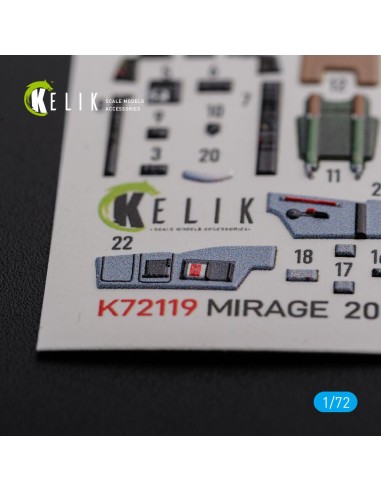 Mirage 2000C interior 3D decals forModelSvit kit 