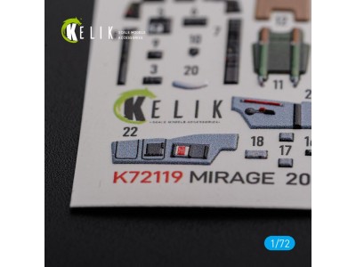 Mirage 2000C interior 3D decals forModelSvit kit 