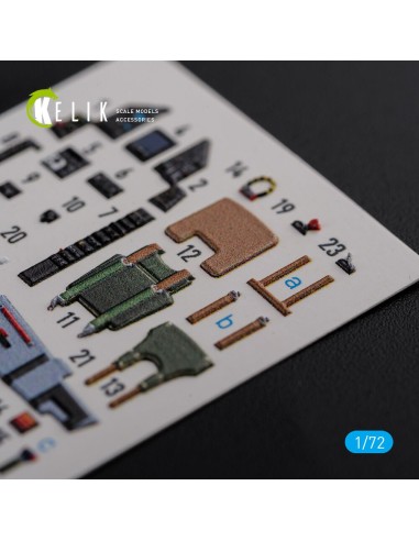 Mirage 2000C interior 3D decals forModelSvit kit 