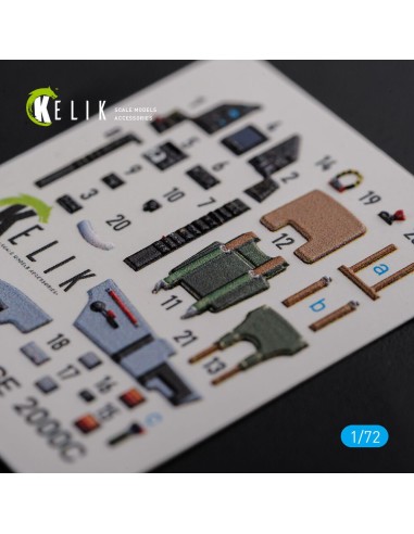 Mirage 2000C interior 3D decals forModelSvit kit 