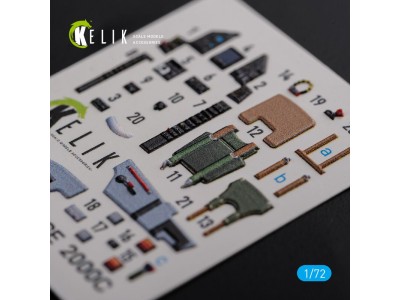 Mirage 2000C interior 3D decals forModelSvit kit 