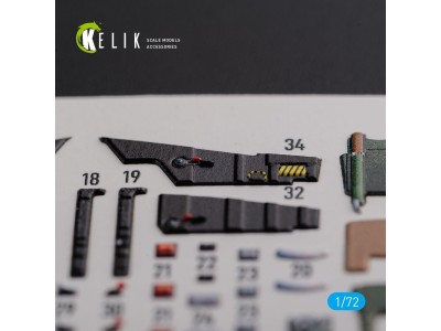 Mirage 2000D interior 3D decals forModelSvit kit 