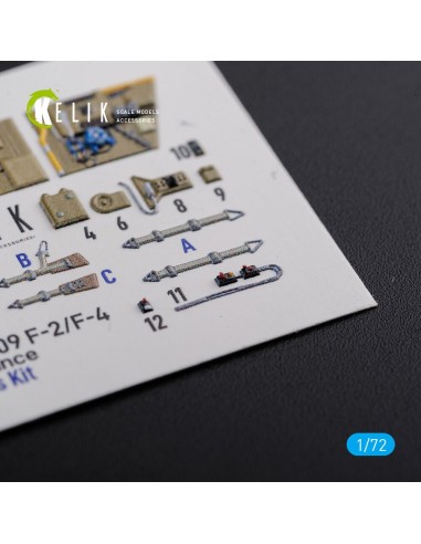 BF109-F2/F4 reconnaissance interior 3D decals for Fine Molds kit 
