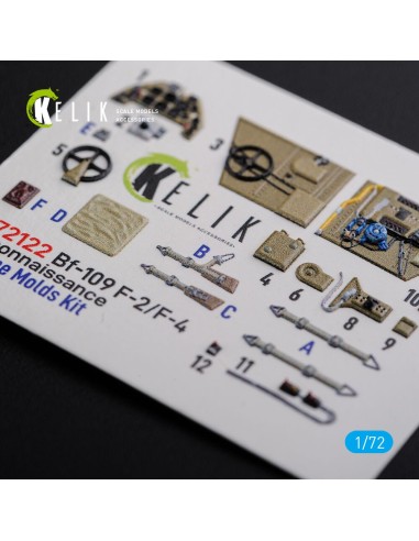 BF109-F2/F4 reconnaissance interior 3D decals for Fine Molds kit 