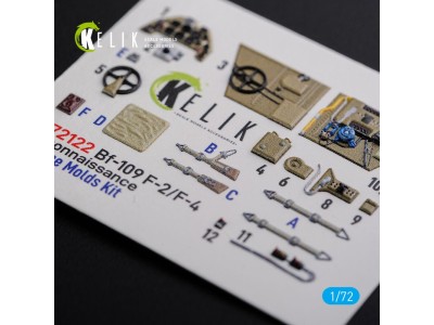 BF109-F2/F4 reconnaissance interior 3D decals for Fine Molds kit 