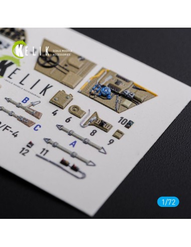 BF109-F2/F4 reconnaissance interior 3D decals for Fine Molds kit 