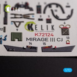 MIRAGE III CJ - interior 3D decals for SpecialHobby kit 