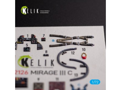 MIRAGE III C - interior 3D decals for Modelsvit kit 