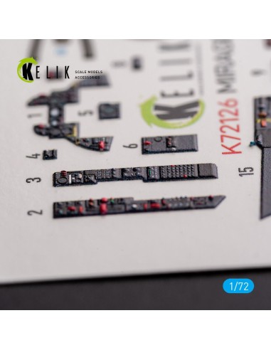 MIRAGE III C - interior 3D decals for Modelsvit kit 