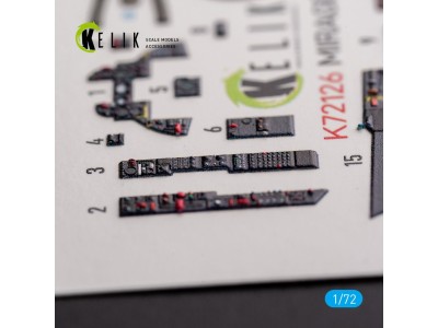MIRAGE III C - interior 3D decals for Modelsvit kit 
