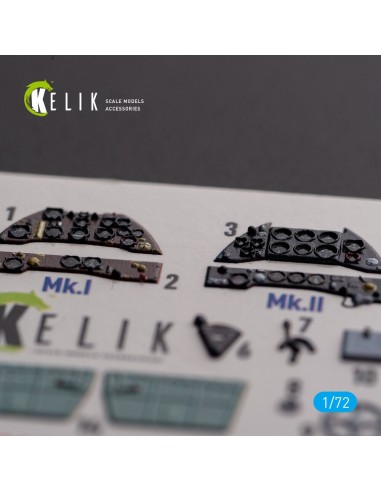 Gloster Gladiator Mk.I/II - interior 3D decals for Airfix kit 