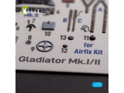Gloster Gladiator Mk.I/II - interior 3D decals for Airfix kit 