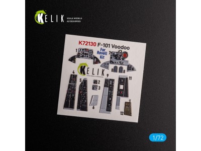 F-101 Voodoo - interior 3D decals for Revell kit 