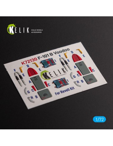 F-101 Voodoo - interior 3D decals for Revell kit 