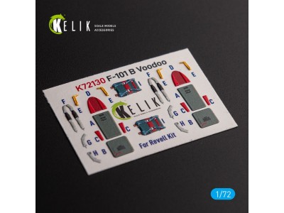 F-101 Voodoo - interior 3D decals for Revell kit 