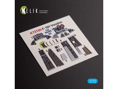 F-101 Voodoo - interior 3D decals for Revell kit 
