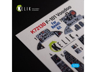 F-101 Voodoo - interior 3D decals for Revell kit 