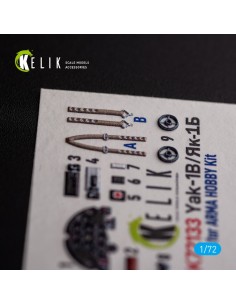 Yak-1B - interior 3D decals for Arma Hobby kit 